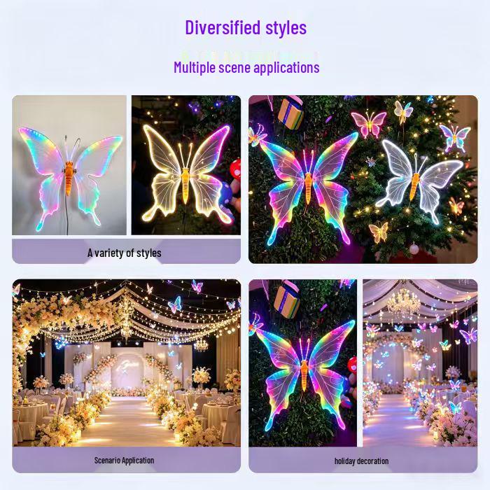 Dynamic Waterproof Outdoor LED Butterfly Tree Hanging Lights