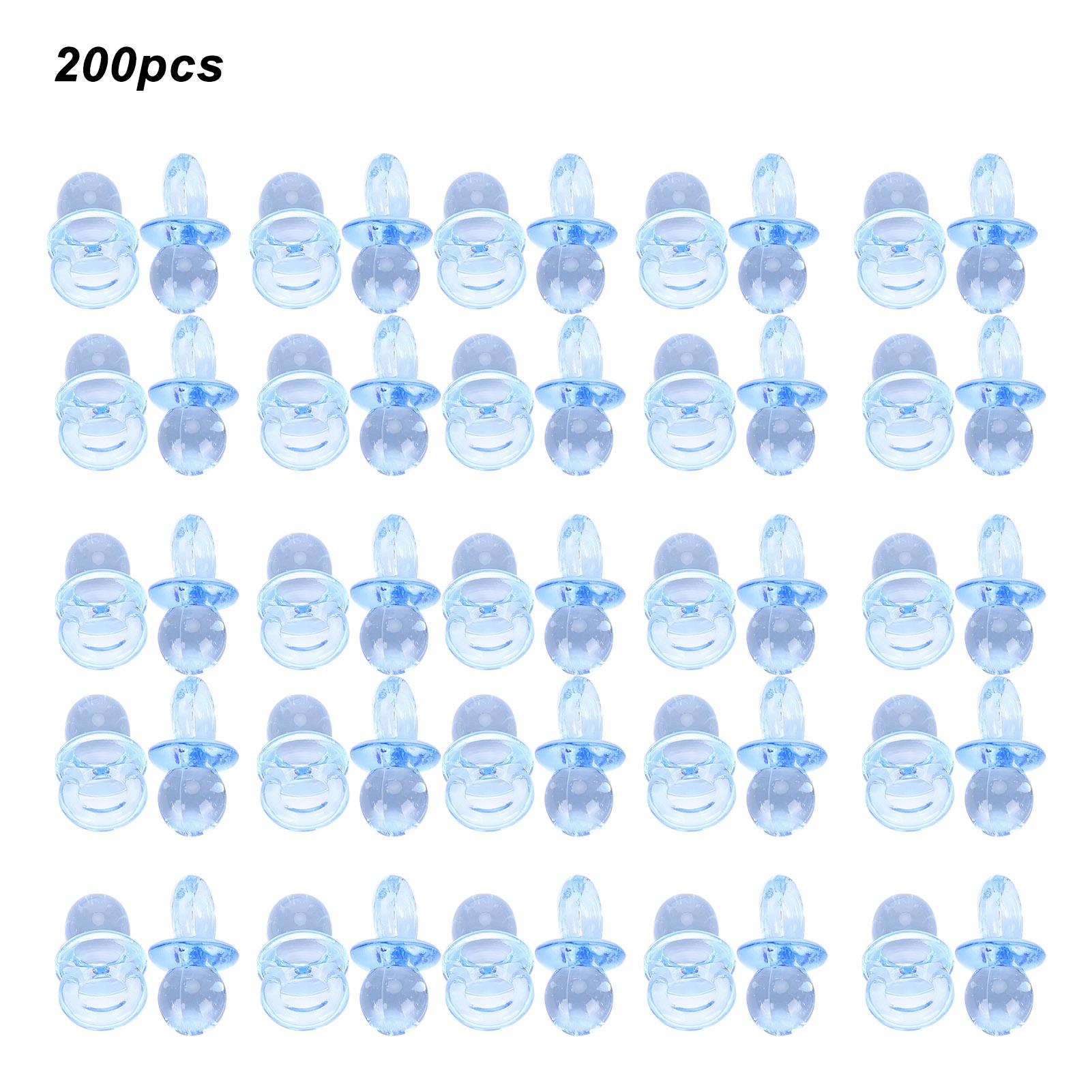 

200Pcs Acrylic Pacifier Baby Nipples Baptism Birthday Gift Decoration Accessories