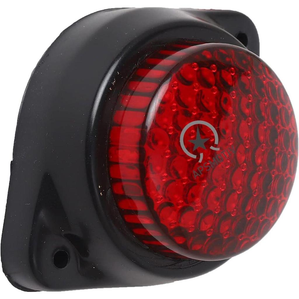 APSMOTIV 10PCS LED Marker Lights Trailer 12V Trailer Red Lights with Chrome Bezel Universial for Auto Car Bus Truck Lorry Trailer Boat Deck Courtesy