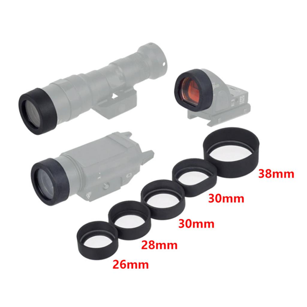 Tactically Hunting Weapon LED Light Lens Guard Red Dot Sight Scope Cover Lens Guard Flashlight Lens Protector Easy Use