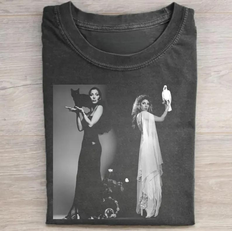 Vintage Dark Cher und Stevie Nicks Grafik-T-Shirt, Goddess of Pop Shirt AN67789 XXXXL gray