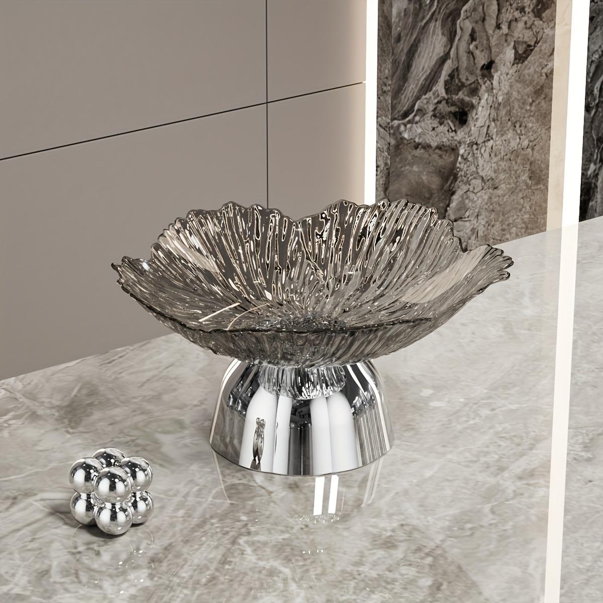 

Elegant snack Tray Fruit Dessert plate Oval Acrylic Candy Server Fruit Bowl Cake Tray for Kitchen Living Room Deskstop Decor