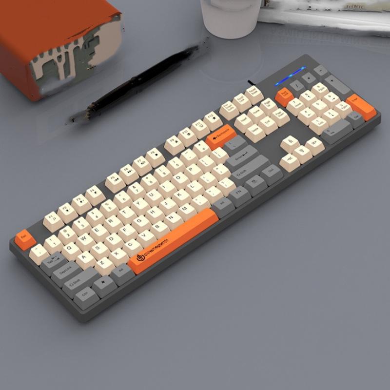 Shibadu K600 Wired USB Keyboard: Stylish, Colorful Design for Notebook, Desktop, Office & Gaming.