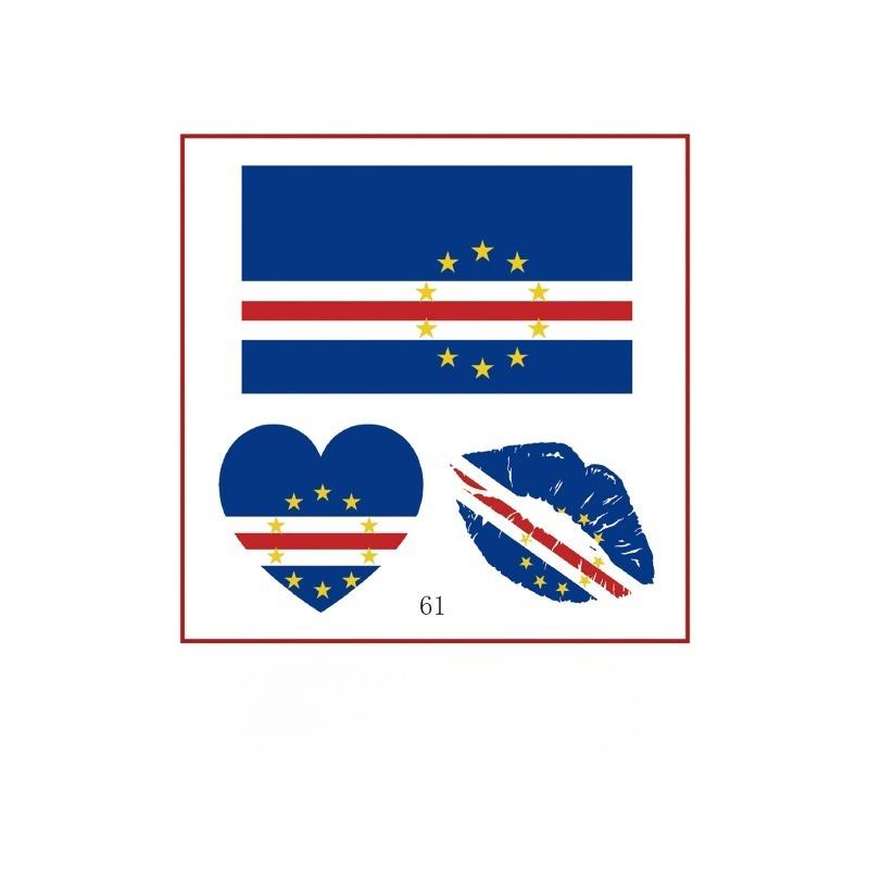 10PCS New World Cup Flag Tattoo Stickers Football Game Games Tattoo Stickers Makeup Face Stickers