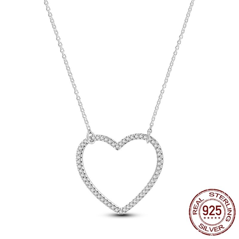MULA Hote Heart Pendant Necklace 925 Silver Snake Neck Necklace Original Bracelet DIY Jewelry Fashion Luxury Women