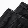 Jeans Skinny RAIN.CUN da Donna Nero-Grigio a Vita Alta con Fodera in Pile