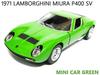 1971 Lamborghini P400 Diecast Auto Amerikanisches Auto Lamborghini Coupé Rückzieh-Spielzeugauto Oldtimer Sportwagen Innenraum Amerikanische Ware Miura/Grün (1/34