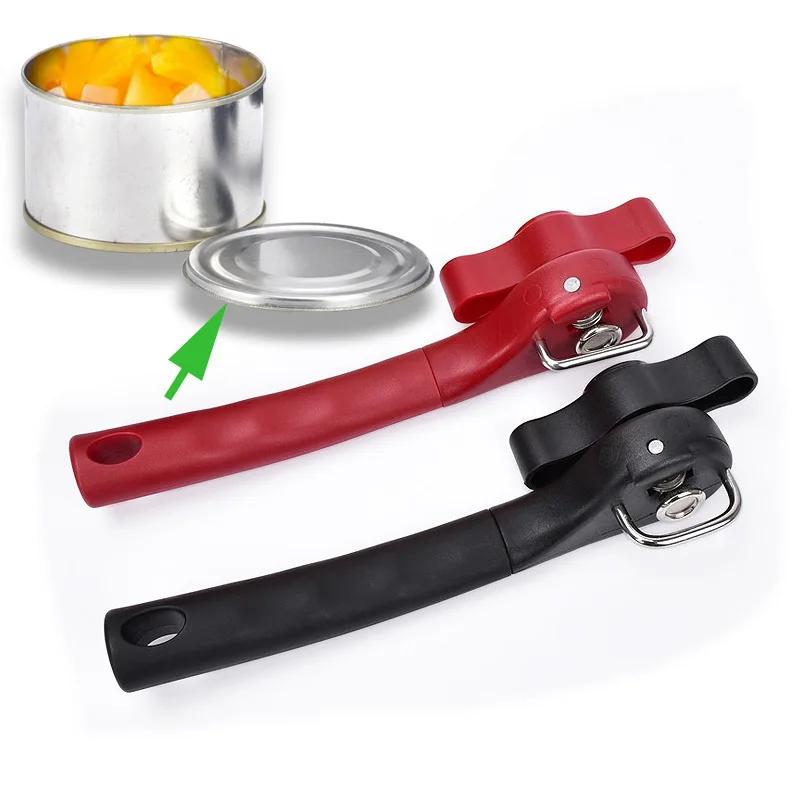 Plastic Manual Can Opener Kitchen Tool Side Cut Jar Opener Professional Effortless Openers with Turn Knob