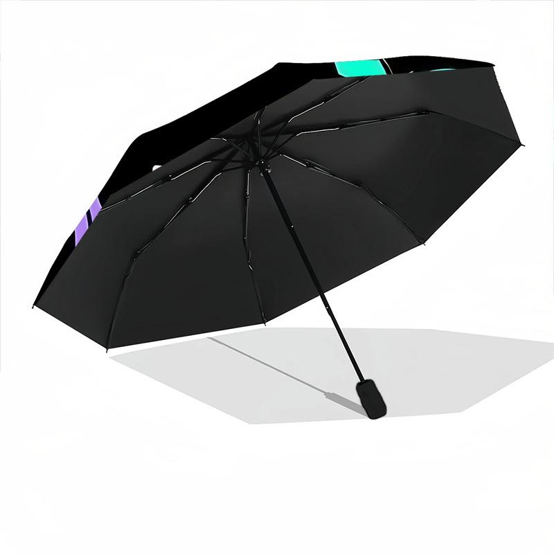 1pc Heart Butterflies Automatic Folding Umbrella - Compact 8-Rib Design, Durable Plastic & Iron, Lightweight for Outdoor Daily Use151