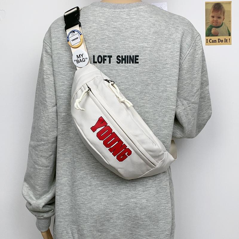 

Трендова унісекс нагрудна сумка: Повсякденний рюкзак кросбоді, сумка через плече в стилі Хараджуку, поясна сумка для телефону