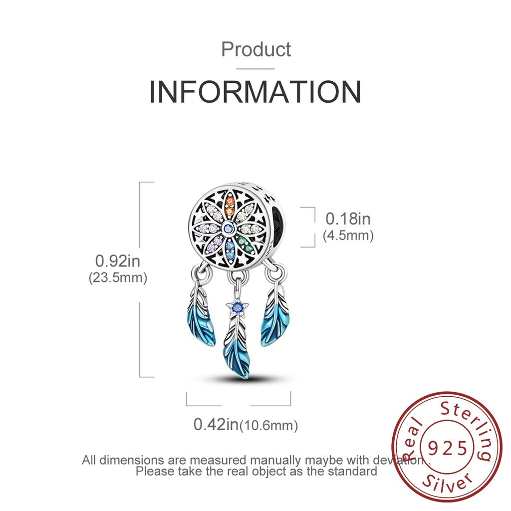 Koppar Stjärnklar Natt Drömfångare Pärlor Berlocker Smycken Passar Original Armband För Kvinnor Gör-det-själv Gåva Fest