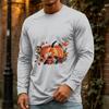Men's Casual Long Sleeve Neck T-Shirt for Halloween