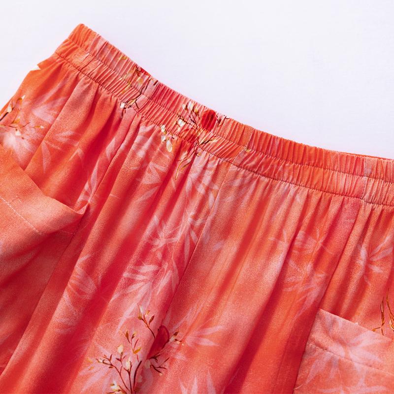 Eleganti Set da 2 Pezzi Donna Abbigliamento Estivo Vintage Stampa Larga Taglie Forti Set Pantaloni