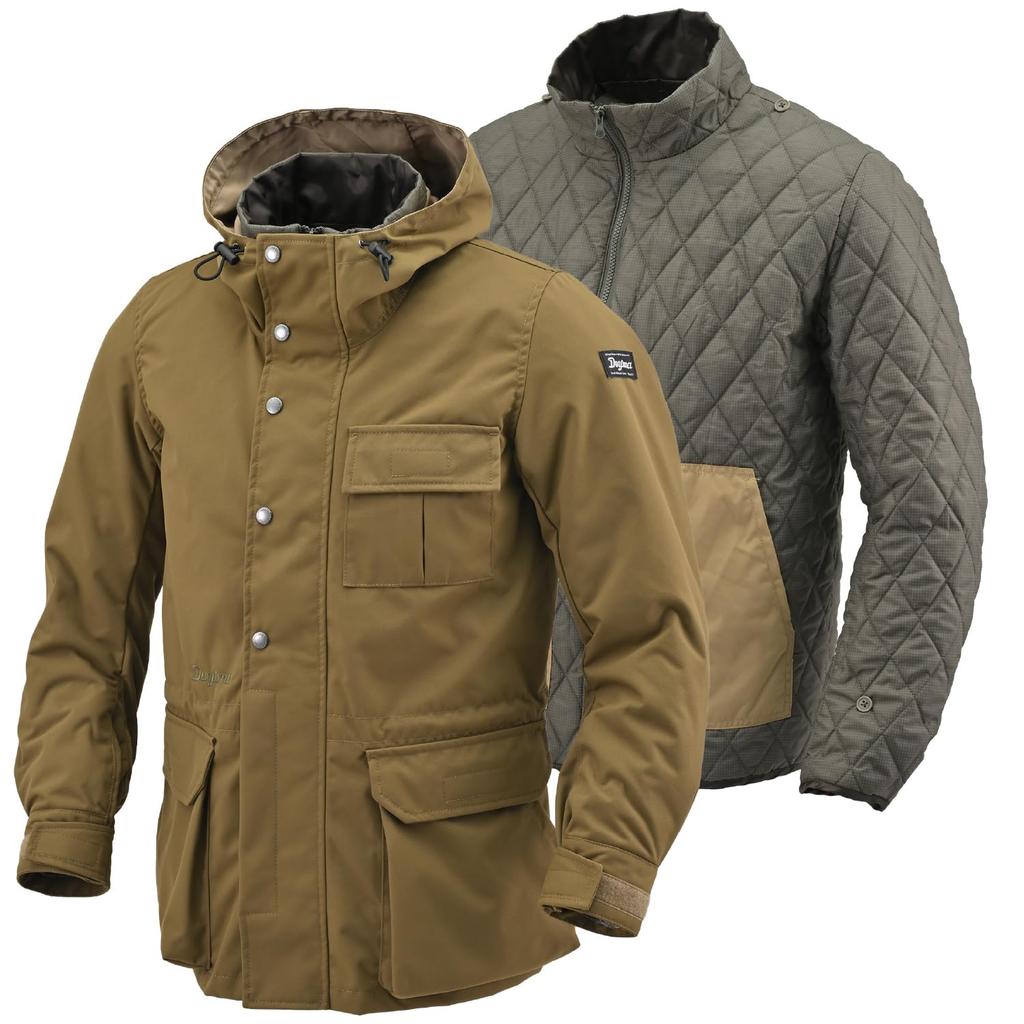 Daytona Motorcycle Jacket CE Standard Soft Protector Included Windproof Mountain 3WAY Parka Brown L Size Spring/Autumn/Winter DJ-007