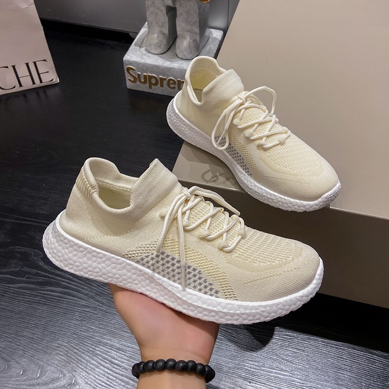 Теннис Сетка Дышащие На шнуровке Белые Кроссовки Женская Обувь Спортзал А Мода 2024 — фото 6