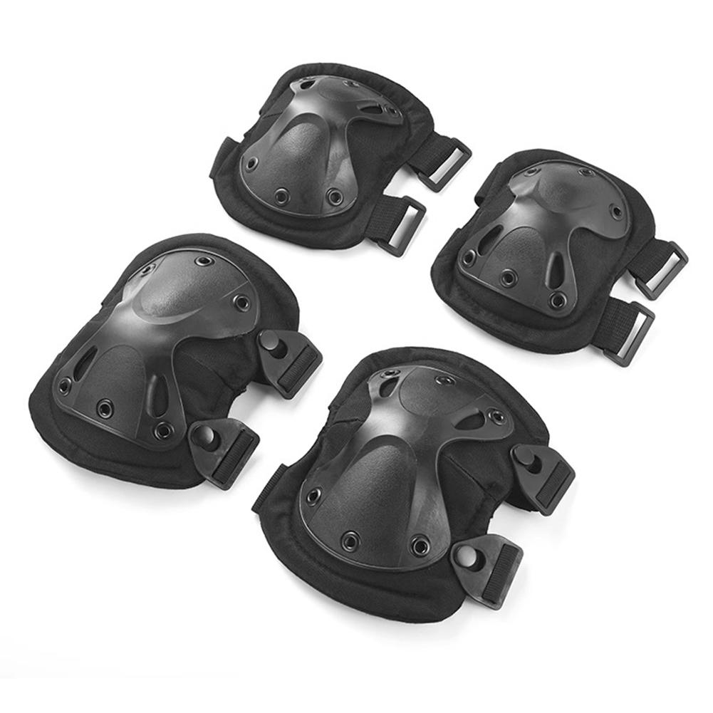 

4 Pack Protective Gear Knee Pads Elbow Pads Professional Skate Protective Pad for Airsoft Paintball Hunting Outdoor Sports
