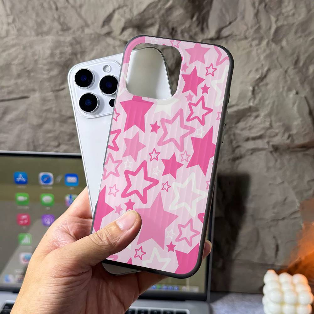 Cartoon-Stern-Handyhülle für iPhone 16 15 17 Pro 11 12 13 14 Pro Max Plus Weiche Wellen-Silikon-Schutzhülle