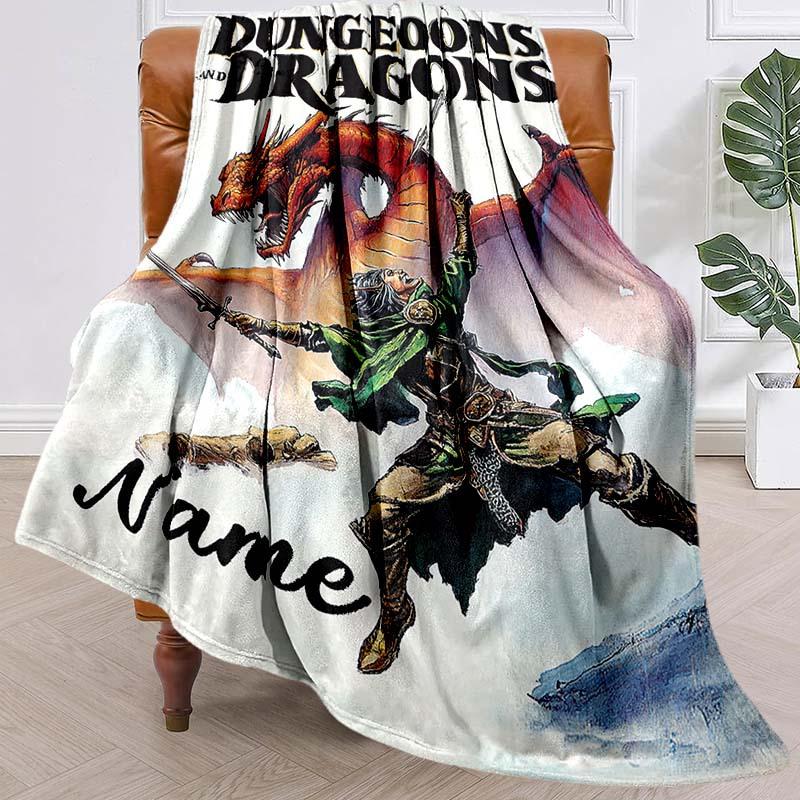 Dungeons And Dragons Customize Your Name Blanket Warm Comfortable And Soft Blankets Are Suitable For Home Chairs Office Sofas Sofas Office Camping And