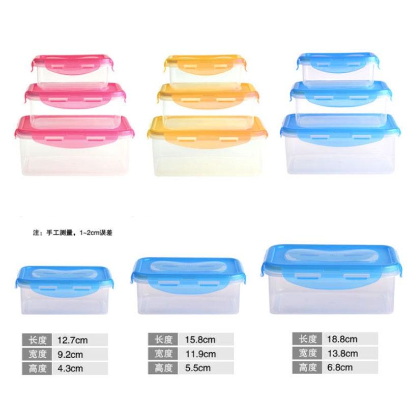 3 Stück/Los Küchenbehälter Soße Lebensmittelbox Frischobst Snacks Aufbewahrung Gesunde Plastikbox Lunchbox