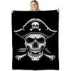 Piraten Totenkopf Aufdruck Decke Flanelldecke Leicht Weich Bequem Sofa Bettdecke Decke