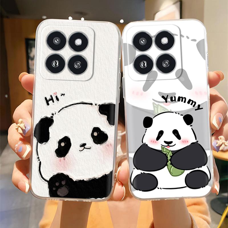 For Xiaomi 14 Pro Case Clear Cover Cute Painted TPU Cases For Xiaomi 14 Mi 14 Mi14 Soft Silicone Phone Case For Xiaomi Mi14 Pro