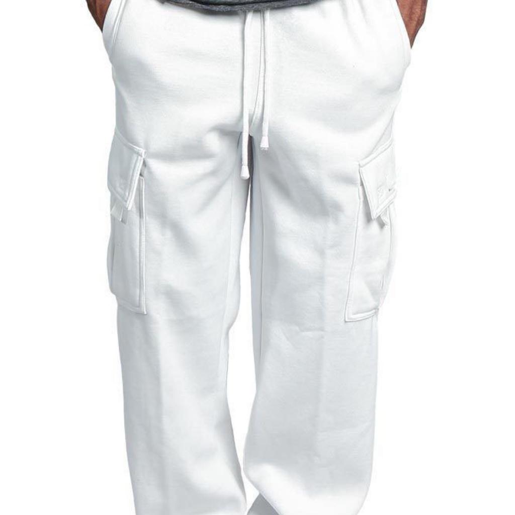 New Men's Casual Multi-Pocket Trousers Loose Straight Work Trousers