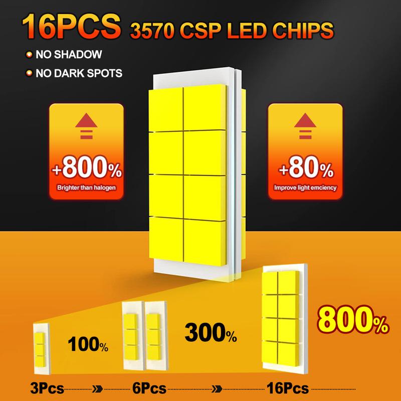 LED Headlight Bulb Canbus 30000LM 6000K CSP Car Headlamp White Wireless For Nissan Qashqai 2007 2008 2009 2010 2011 2012