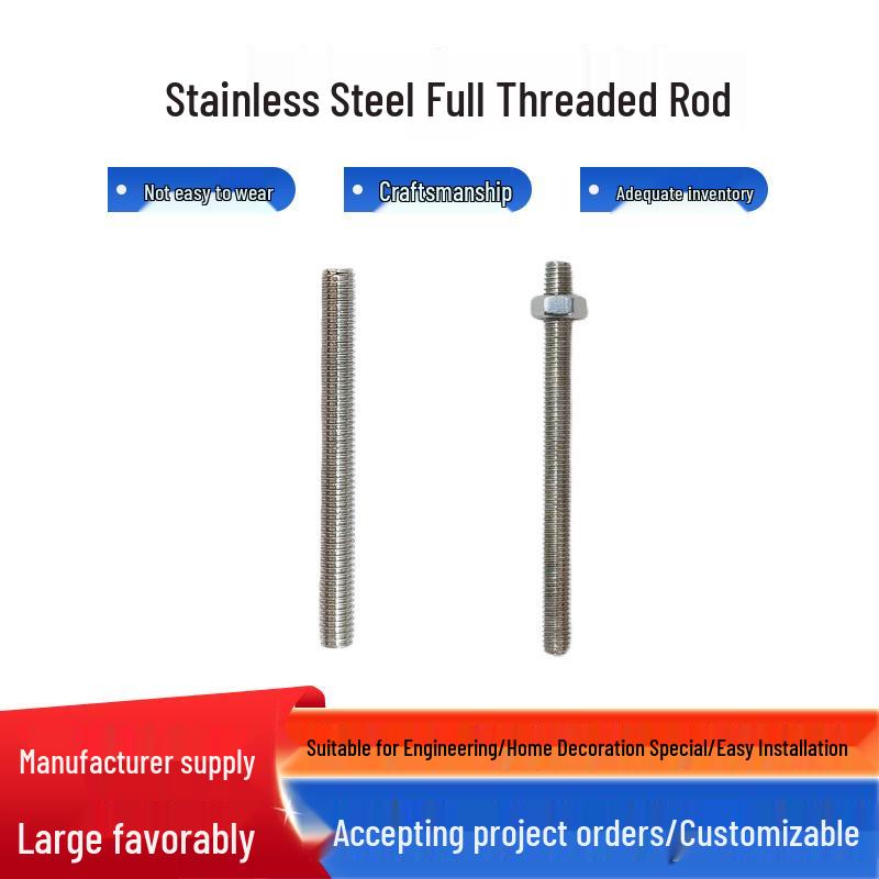 304 Stainless Steel M8/M10 Threaded Rod Bolt Stud