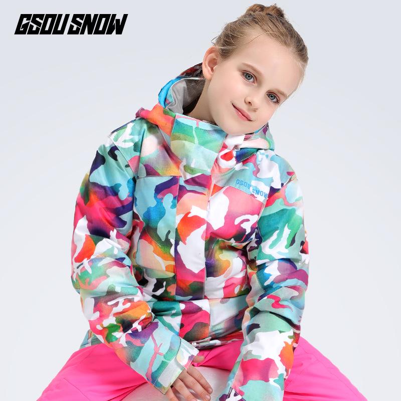 Gsousnow Kids' Windproof Waterproof Ski Jacket - Warm Ski Suit for Boys & Girls Outdoor