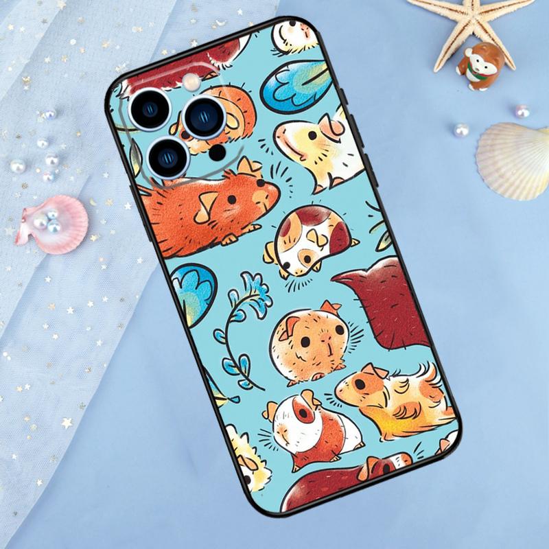 

Cartoon Guinea Pig Case For iPhone 17 Pro Max 16 14 13 12 11 15 Pro Max Plus 12 13 Mini 16e 17 Air Back Cover iPhone 13Pro MAX