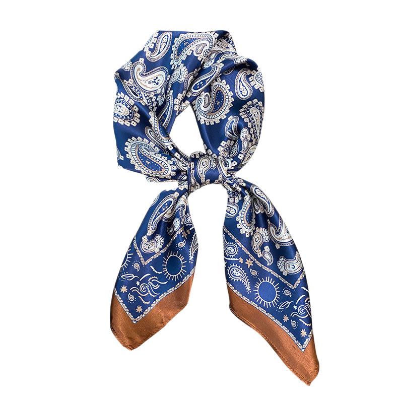 Mulberry Silk Small Square Scarf Women's Versatile Printed Silk Scarf High-end Headband Scarf French Scarf Spring and Summer New