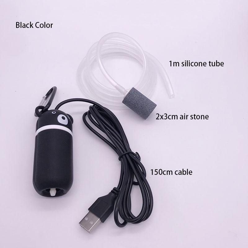 

New Aquarium Mini USB Oxygen Air Pump With Stone Accessories Check Valve Mute Hose Energy Saving Supplies Fish Tank Accessories