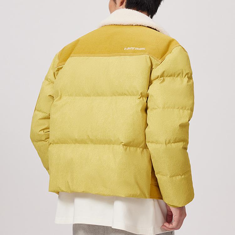 Levis FW22 Steppjacke mit Kragen und Patchwork für Herren Gelb A5161-0000