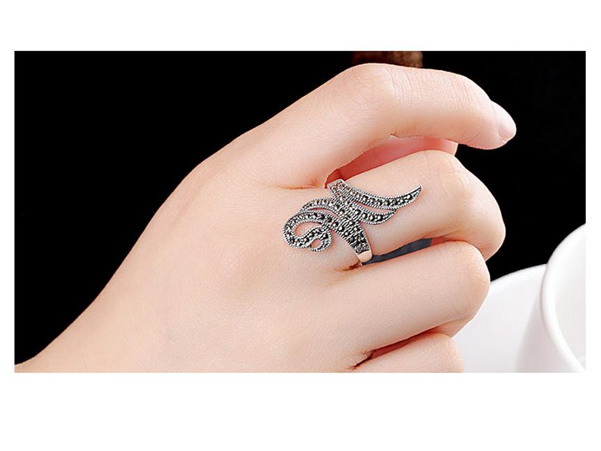 Women's Handmade Thai S925 Silver Jewelry: Marcasite Ring