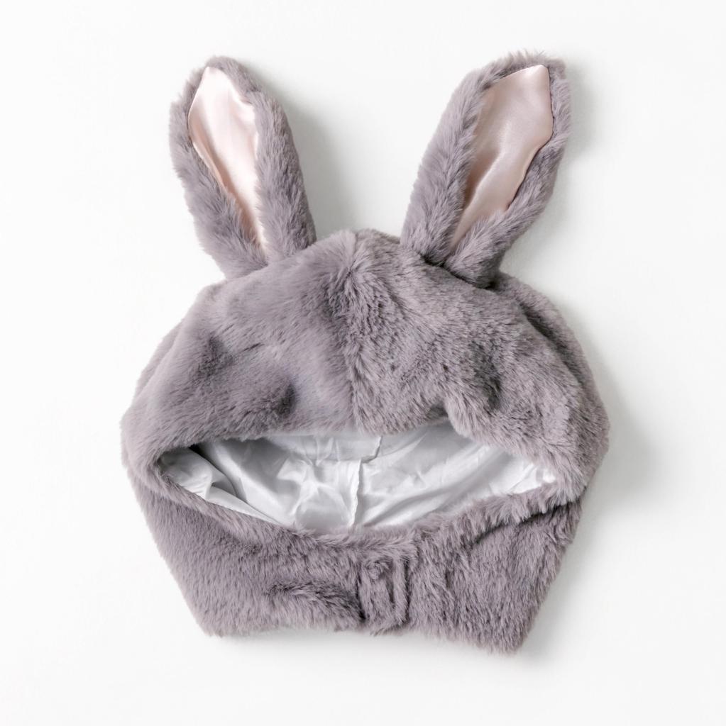 Clearstone Cosplay Halloween Fluffy Gray Headgear, Bunny, Kids,