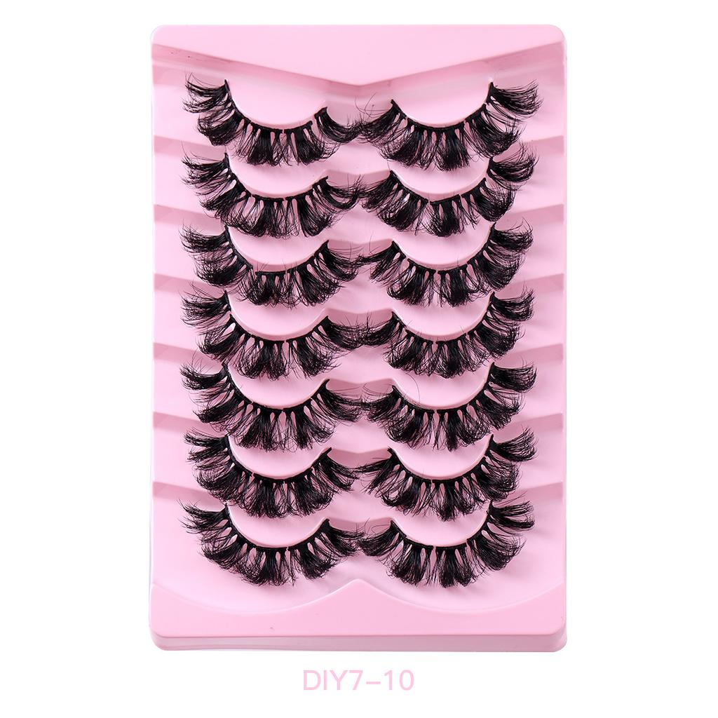 Diy Segmented False Eyelashes 7 Pairs Of High Imitation Mink Hair Dense Curl Simulation Eyelashes