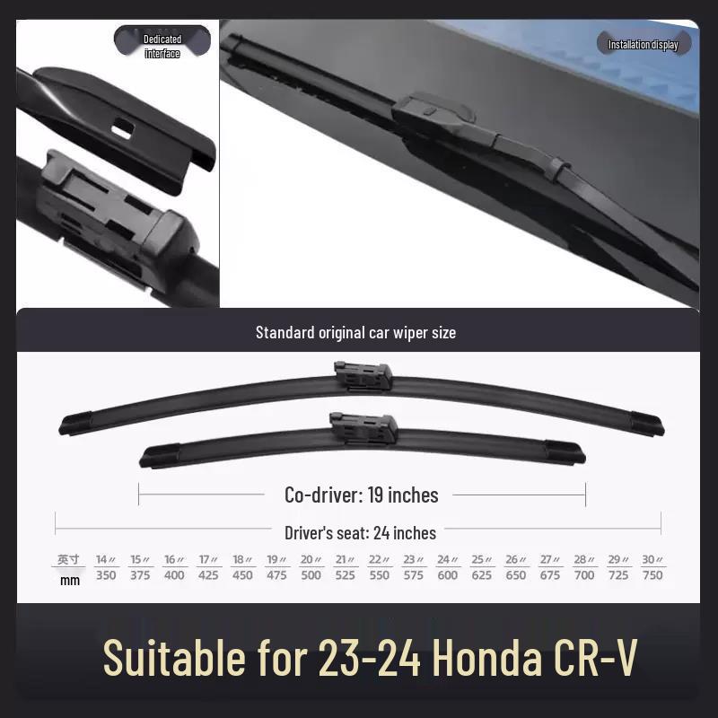 Silent Frameless Wiper Blade for 2023-2024 Honda CR-V CR-V 2023-2024 Set Front Wipers