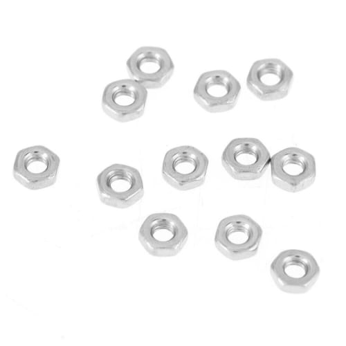 XSAJU 210-Piece Set of M2.5 Hex Bolts and Nuts, 304 Stainless Steel, Silver, with Case