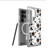 Transparent Black Pumpkin Skull Magnetic Case for iPhone 15/16/17 Pro Max – Full Coverage