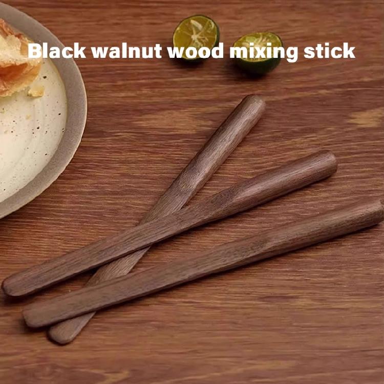 Professional  Walnut Stir Stick Round Tip Coffee Accessory Ergonomic Long Grip Stirring Spoon Home Cafes Essential