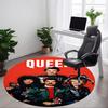 1 Stück Queen Music Office Runder Teppich, Unter Bürostühlen Schlafzimmer Wohnzimmer Heimdekoration a1022268