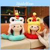 Year New Chinese Mascot Snake Plush Toy Wear Hat Stuffed Doll Room Decor Gift