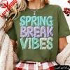 Beach Vacation T Shirt Spring Break Vibes Women TShirt Casual Fashion Cotton Short Sleeve Summer Top for Beach Vacation Gift