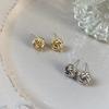  INS Cool Wind Knotted Sphere Earrings Women European American Creative Winding Ball Daily Street Trend Decor Jewelry