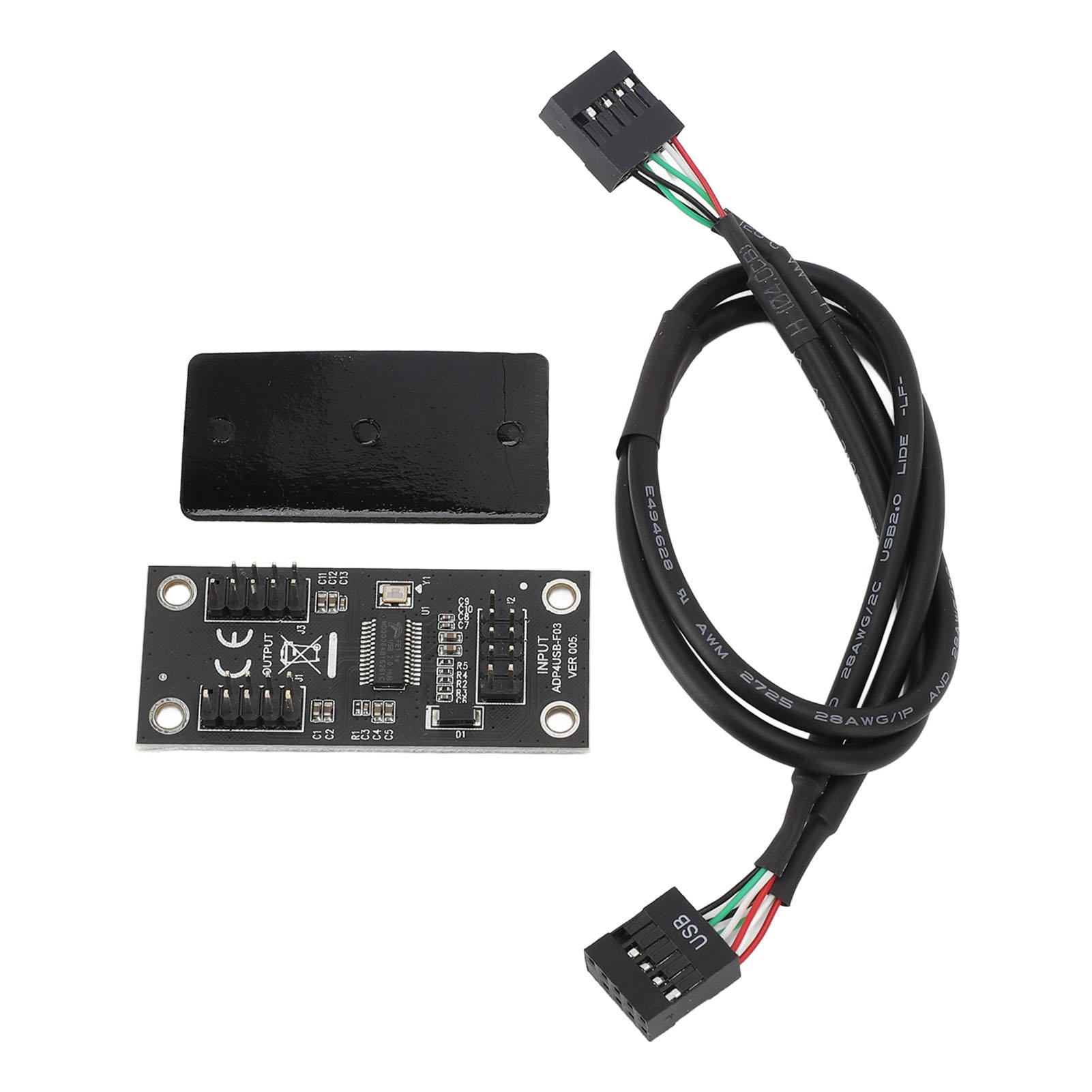 Адаптер-разветвитель 1 на 2 для расширения, высокоскоростная передача, 9-контактный на двойной 9-контактный адаптер USB 2.0 для материнской платы