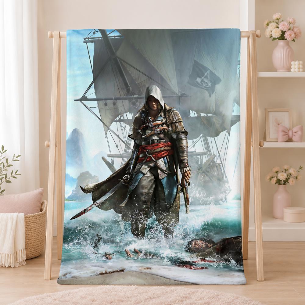 Super Game A-Assassin's CreedS Throw Summer Flannel Throw Blanket Soft Antistatic Washable KidFriendly Couch Bed