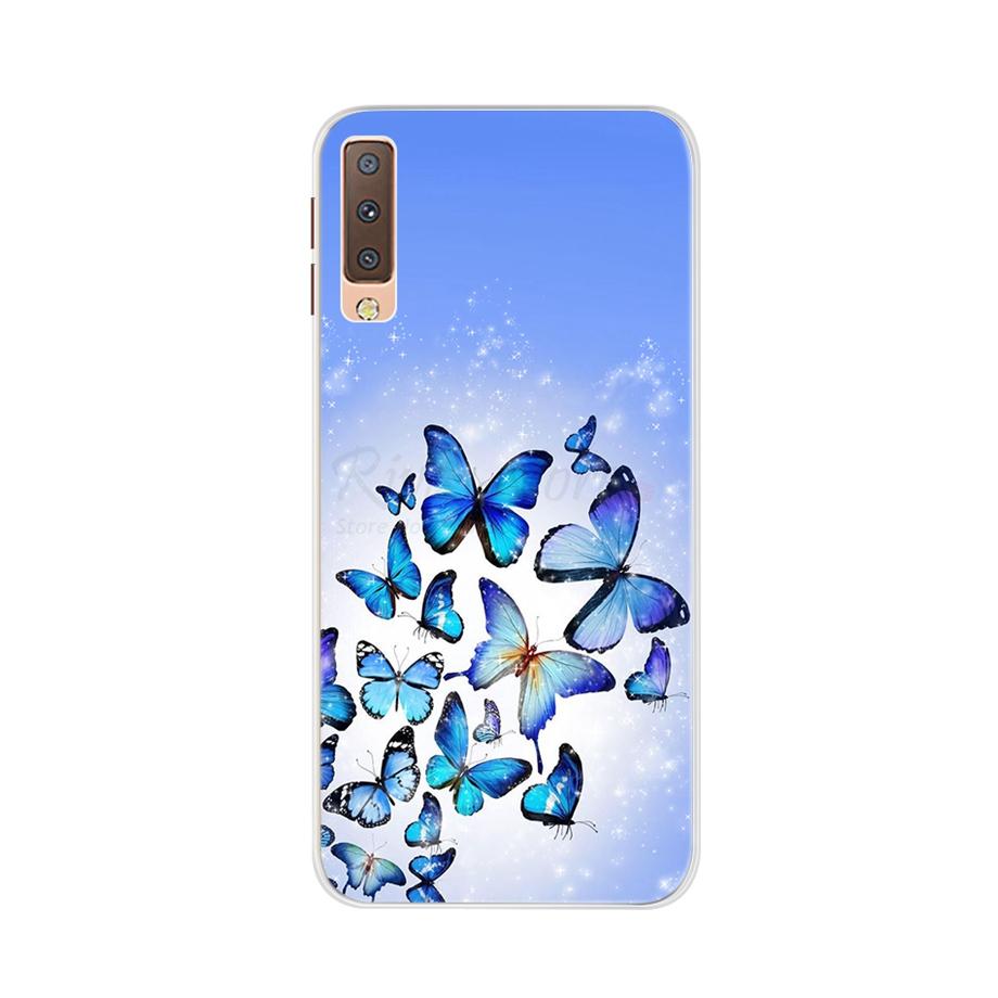 for Samsung A7 2018 Case Soft Silicone Back Cover Cute Cartoon Phone Case For Samsung Galaxy A7 A 7 2018 A750 A750f Case Bumper