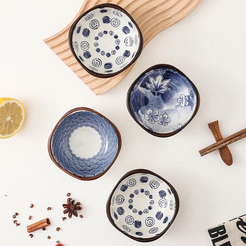 MAXCOOK Japanese Style Ceramic Sauce Dishes 4-Pack