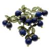 Retro Green Cranberry Brooch With Alloy Leaf Decoration For Women And Men