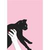 Funny Black Cat Poster Print Canvas Painting Minimalist Nordic Animal Wall Art Picture For Living Room Home Decoration Unframed